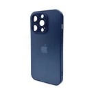 Защитный чехол-накладка AG Glass Matt Frame Color Logo для Apple iPhone 15 Pro Navy Blue (AGMattFrameiP15PBlue)