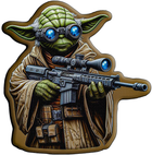 Військовий шеврон Shevron.patch майстер Йода зі зброєю на липучці (YODA17)