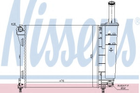 Радіатор FT 500(07-)1.2 GAS(+)[OE 51787115] Nissens (61936)