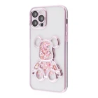 Чохол силіконовий "Ведмедик" WAVE Shining Bear Case для Apple iPhone 12 Pro Max rose gold
