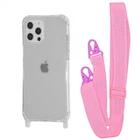 Чехол с ремешком VVave Clear Case with Strap для Apple iPhone 12/12 Pro pink