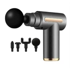 Массажер мышечный ручной Massage Gun Аккумуляторный перкуссионный Массажный 4 насадки для рук ног шеи