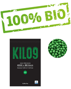 Страйкбольні кулі BIO Green – 0.25 g -4000шт - 1kg [KILO9] (для страйкболу)