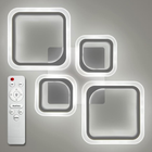 Люстра светодиодная потолочная LUMINARIA OVAL 80W 4S RC 725/423 WHITE 220V IP20, LED светильник с пультом ДУ