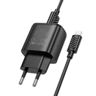 Мережевий зарядний пристрій HOCO Micro USB Cable Smart dual-port charger C141A 10.5Вт 2хUSB Чорний