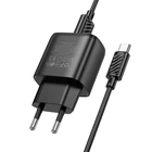 Мережевий зарядний пристрій HOCO Type-C Cable Smart dual-port charger C141A 10.5Вт 2хUSB Чорний