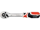 Тріскачка YATO YT-0730: квадрат 1/4", L= 155 мм, 72T, вигнута ручка
