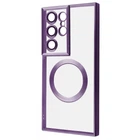 Чохол силіконовий VVave Luxury Metallic Color Ductic Case with MagSafe Magnetic Ring для Samsung Galaxy S23 Ultra deep purple
