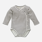 Дитяче боді Pinokio Happy Day Buttoned Longsleeve Bodysuit Stripped 50 см Білий/Чорний (5901033218323)