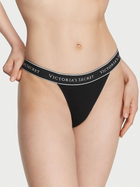 Трусики бикини женские хлопковые Victoria's Secret 26825571 L Черные (144000416149)