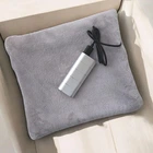 Килимок - грілка плюшевий сірий з підігрівом USB від Power Bank нагрів до 45С / теплий коврик