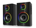 Колонки 2.0 REAL-EL S-415 black (20 Вт, Bluetooth, подсветка)