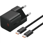 Швидка зарядка для телефону Type-C / Зарядний пристрій Baseus GaN5 Fast Charger (mini) 1C 20W + Type-C to Type-C (P10110900113) МЗП