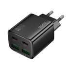 Адаптер сетевой HOCO Fundador N56, 2USB, 2Type-C, QC Black