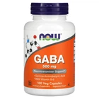 Амінокислота Now Foods GABA Гамма-аміномасляна Кислота 500мг