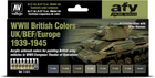 Набір акрилових фарб Vallejo Afv WWII British Colors UK BEF Europe 1939-1945 8 шт x 17 мл (8429551716147)