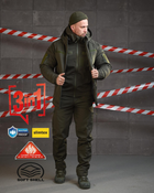 Тактический демисезонный костюм 3 в 1 SoftShell куртка+ветровка+штаны L олива (90119)