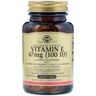 Вітамін Е Solgar Vitamin E натуральний 67 мг (100 МО), 100 гелевих капсул (SOL-03461)