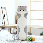 Мягкая игрушка Кот Батон TOPA плюшевый котик обнимашка Серый 70 см