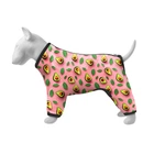 Вітровка для собак WAUDOG Clothes, малюнок "Авокадо на рожевому", XS25, 36-38 см, З 26-28 см
