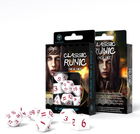 Набір кісток Q-Workshop Classic Runic Dice Kit Класичний Рунічний 7 деталей Біло-червоні (5907699494286)