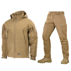 Форма M-Tac Куртка SoftShell Tan + Брюки Aggressor Gen II Flex Coyote Brown размер XS