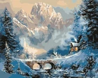 Картина за номерами Зимовий пейзаж 40*50 см Оригамі LW 3076