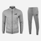 Komplet sportowy męski (bluza bez kaptura rozpinana + spodnie) Puma 586694-586714-03 L Szary (5905475632204)