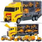 Игрушечный грузовик автовоз TIR Kruzzel комплект с 6 строительными машинками (22481)