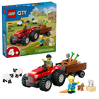 Zestaw klocków LEGO City Czerwony traktor z przyczepą i owcą 116 elementów (60461)