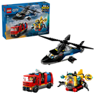 Zestaw klocków LEGO City Zestaw z helikopterem, wozem strażackim i łodzią podwodną 874 elementy (60462)