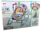 Гойдалка-ліжко LEAN Toys Вібрація та звук 2 в 1 Лев Бірюзовий (5904204755184)