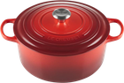 Garnek LeCreuset Signature okrągły wiśniowy 24 cm (0024147259770)