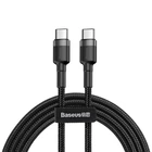 Кабель Baseus Cafule PD2.0 60W Flash Charging USB Type-C 20V/3A 1m Grey/Black (CATKLF-GG1)