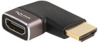 Адаптер угловой Delock HDMI - HDMI M/F Black (4043619600823)