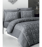 Комплект постельного белья VIP Moonlight Satin First Choice - First Choice - V.I.P-141 GLOW - Евро - Серый