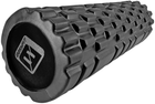 Масажний ролик-валик для МФР та йоги EasyFit Solid Grid Roller Mini 30x10 см ролер-масажер для спини, ніг, рук та шиї EF-2057-BK Чорний (56003488)