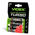 Батарейка щелочная Videx LR6/AA Turbo 4шт BLISTER