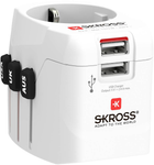 Ładowarka sieciowa  Skross Pro Light USB (2xA) World White (1302470)