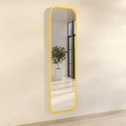 Настенное зеркало Fenster Монако Жёлтое 156x46x4