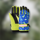 Перчатки горнолыжные теплые детские LUCKYLOONG (р-р L-XL, Синий-салатовый) (C-1699_Сине-салатовый_L-XL)
