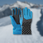 Перчатки горнолыжные теплые детские LUCKYLOONG Winter (р-р L-XL, Черный-синий) (C-1213_Черный-синий_L-XL)