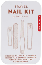 Дорожній набір Kikkerland Travel Nail Kit з металевим футляром 4 елементи (0612615092860)  