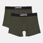 Набір трусів-боксерів чоловічих бавовняних Levi's Sld Basc Boxer Brief Org Co 701222842-012 M 2 шт Хакі (8720245437875)