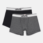 Набір трусів-боксерів чоловічих бавовняних Levi's Vntg Htr Boxer Brief Org Co 701227424-001 L 2 шт Чорний (8720245581219)