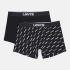 Набір трусів-боксерів чоловічих бавовняних Levi's Logo Aop Boxer Brief Org Co 701227428-003 M 2 шт Чорний (8720245581639)