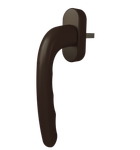 Ручка оконная ASTEX Titan WH 005, коричневая (WH005/37 RAL8019)