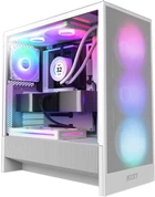 Корпус NZXT H5 Flow RGB Compact Mid-Tower ATX Case with RGB Fans- All White (CC-H52FW-R1)
