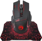 Игровая компьютерная мышка Marvo G909L USB с ковриком G1 Black/Red