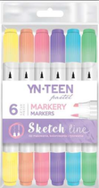 Набір маркерів YN Teen Sketch Line Pastel 6 кольорів (5902277296290)